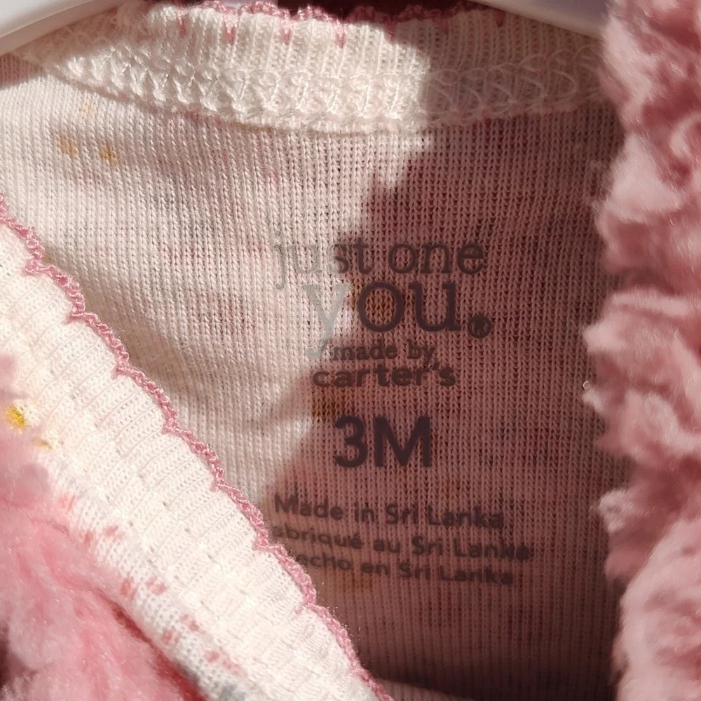 NWT Carter's infant baby faux fur 3 piece set and onsie 3 months